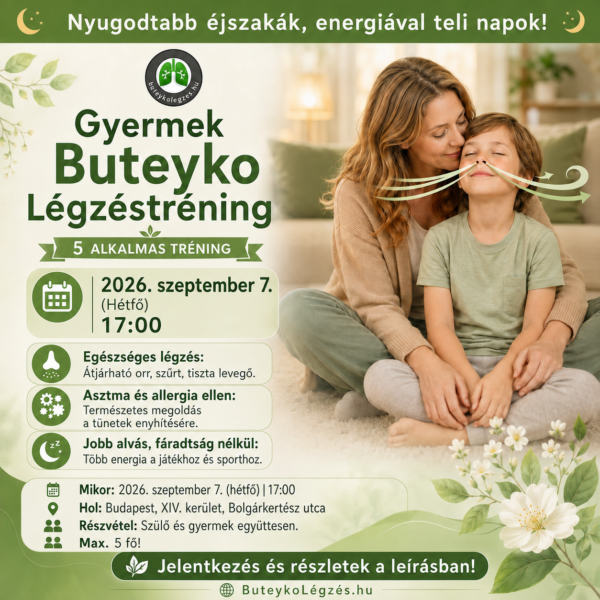 Gyermek Buteyko légzéstréning 2026. szeptember 7.